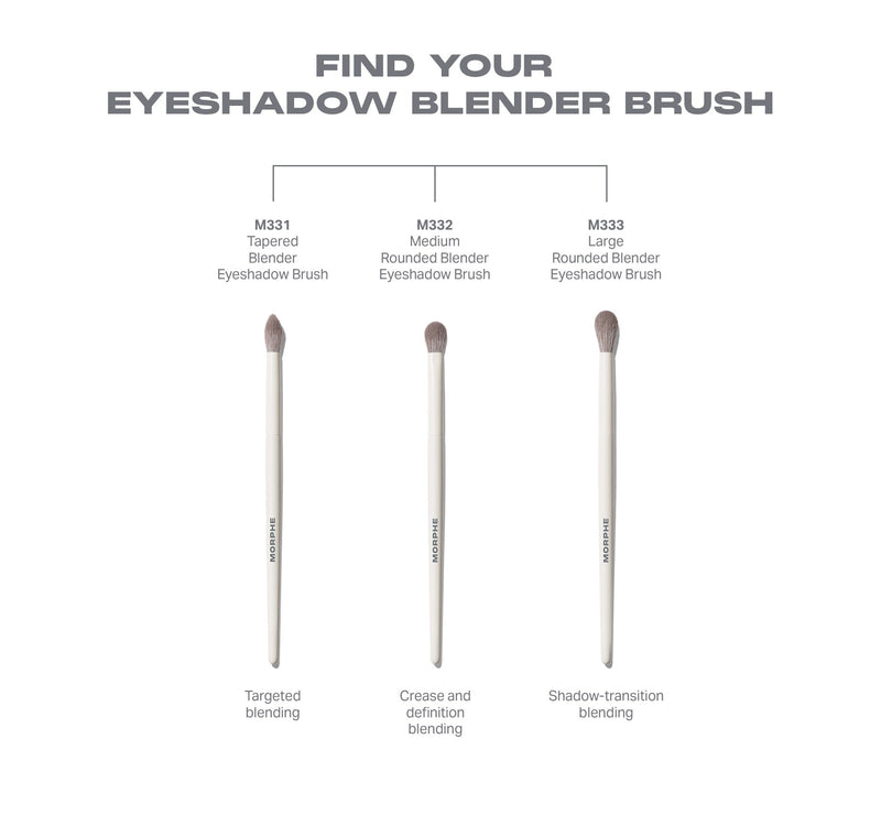 M332 Medium Rounded Blender Eyeshadow Brush - Image 5