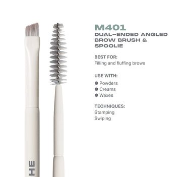 M401 Dual-Ended Angled Brow Brush & Spoolie