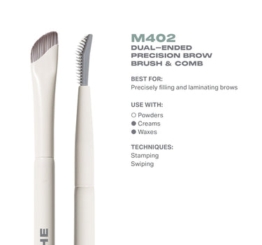 M402 Dual-Ended Precision Brow Brush & Comb