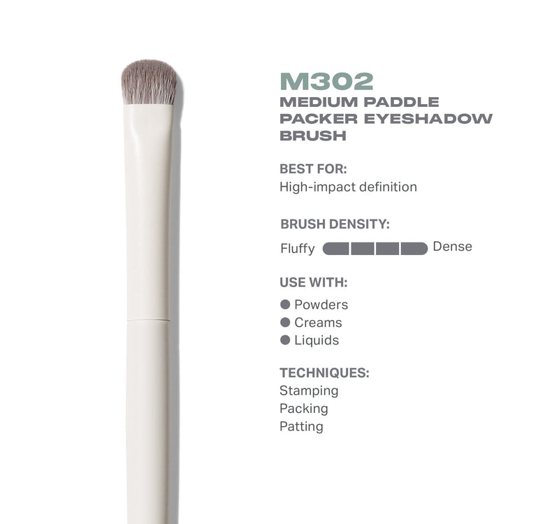 M302 Medium Paddle Packer Eyeshadow Brush - Image 3