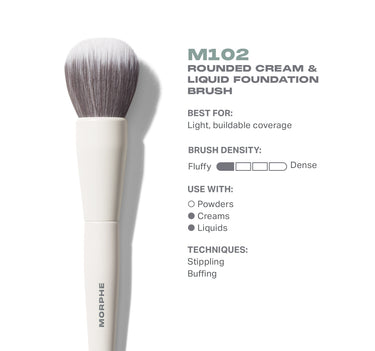 M102 Rounded Cream & Liquid Foundation Brush