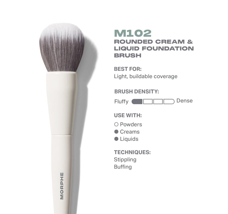 M102 Rounded Cream & Liquid Foundation Brush - Image 2 out of 7