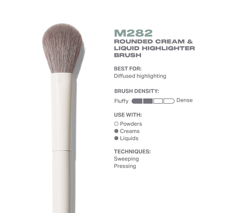 M282 Rounded Cream & Liquid Highlight Brush - Image 3