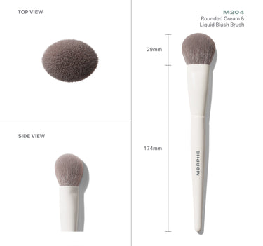 M204 Rounded Cream & Liquid Blush Brush
