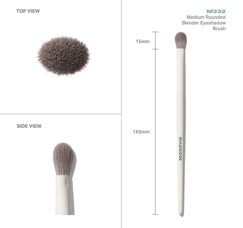 M332 Medium Rounded Blender Eyeshadow Brush - Image 4 out of 5