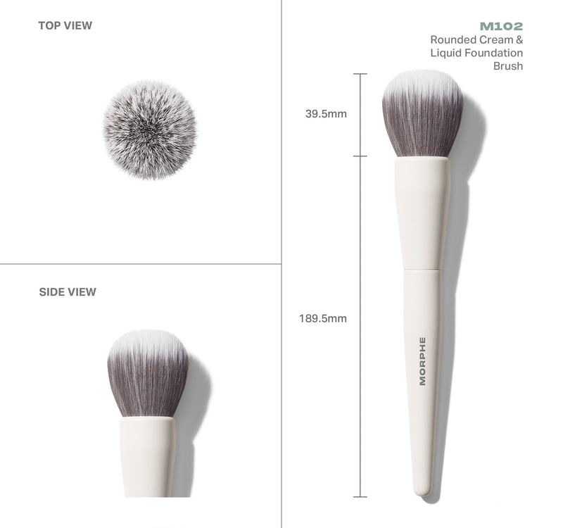 M102 Rounded Cream & Liquid Foundation Brush - Image 3