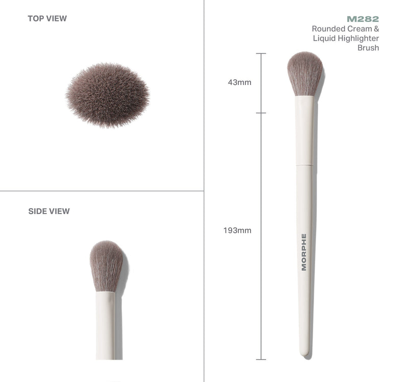 M282 Rounded Cream & Liquid Highlight Brush - Image 4