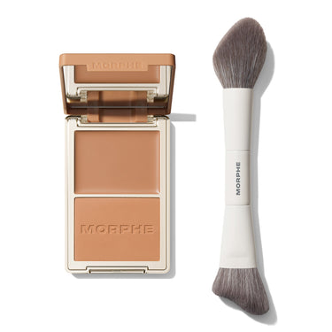 Cheek Thrills Duos + Dual-Ended Sculpt Brush m240 | Cheek Thrills Bronzer Duo + Dual-Ended Sculpt Brush