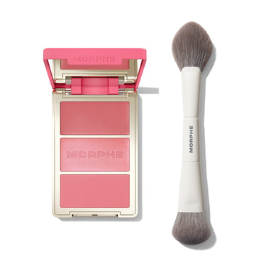 Cheek Thrills Trios + Dual-Ended Blush Brush m200 | Cheek Thrills Face Trio + Dual-Ended Blush Brush