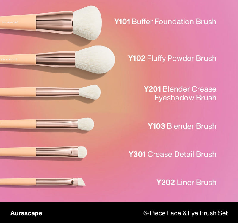 Aurascape 6-Piece Face & Eye Travel Brush Set - Image 2 out of 6