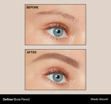 Definer Brow Pencil shade: Biscotti | Before & After {Biscotti}