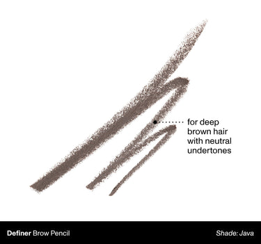 Definer Brow Pencil shade: Java | for deep brown hair with neutral undertones {Java}