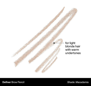 Definer Brow Pencil shade: Macadamia | for light blonde hair with warm undertones {Macadamia}