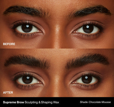 Supreme Brow Sculpting & Shaping Wax | Before & After | Shade: Chocolate Mousse {Chocolate Mousse (soft black)}
