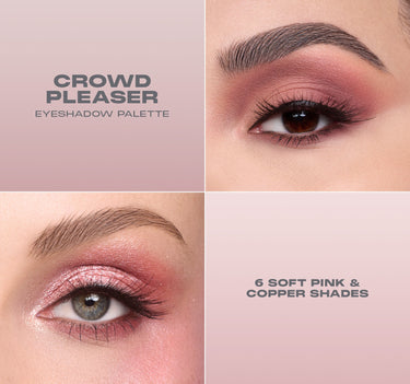 Crowd Pleaser, Eyeshadow palette / 6 soft pink & shades copper shades.