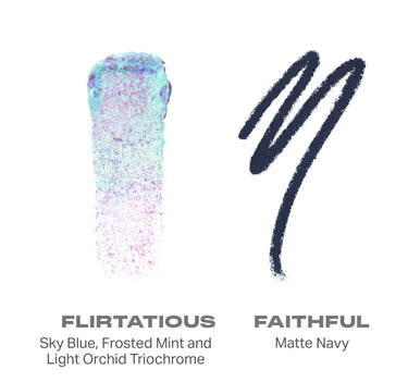 Mixed Signals Dual-Ended Cream & Liquid Shadow Stick - Flirtatious / Faithful - smears {Flirtatious/Faithful}