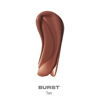 {Burst} Morphe Complexion Boost Peptide Bronzing Serum swatch in Burst, a tan shade with a warm, shimmering finish
