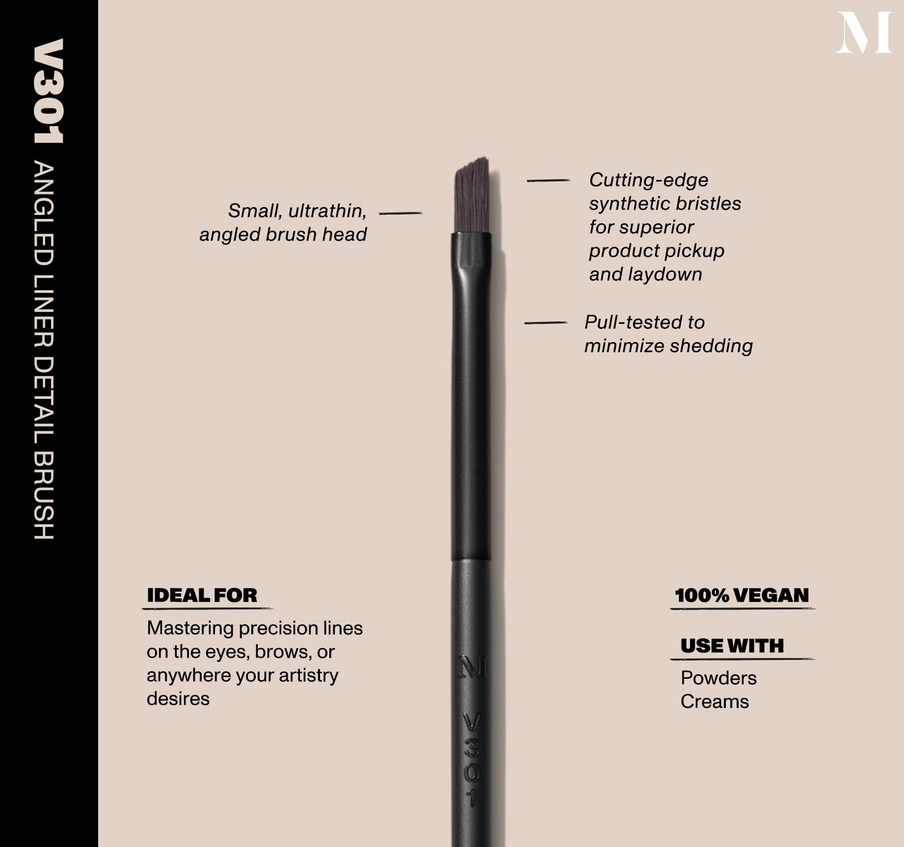 V301 Angled Liner Detail Brush - Image 2