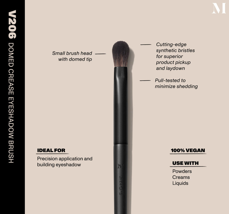 V206 Domed Crease Eyeshadow Brush - Image 2 out of 2