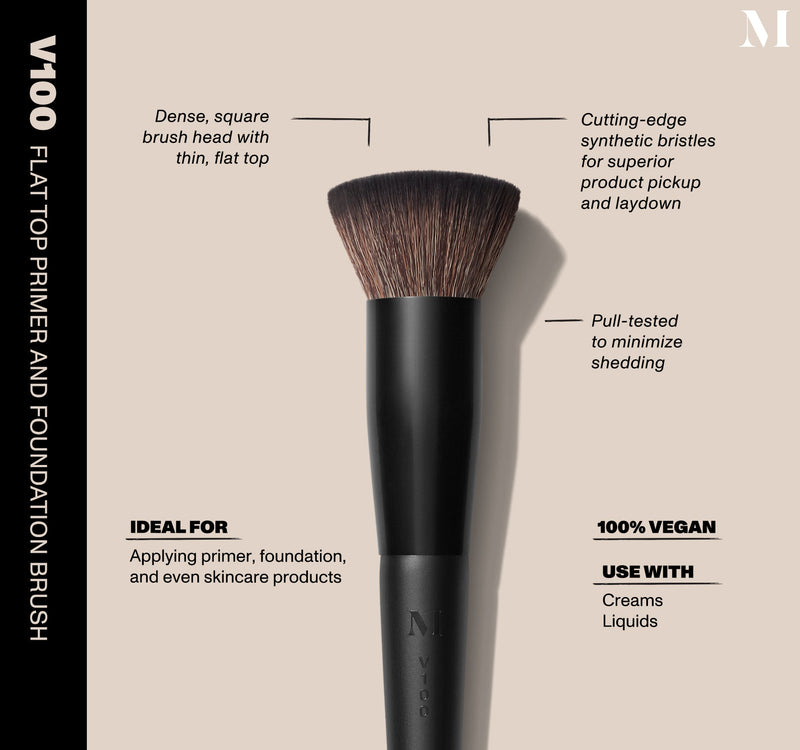 V100 Flat Top Primer And Foundation Brush - Image 2 out of 2