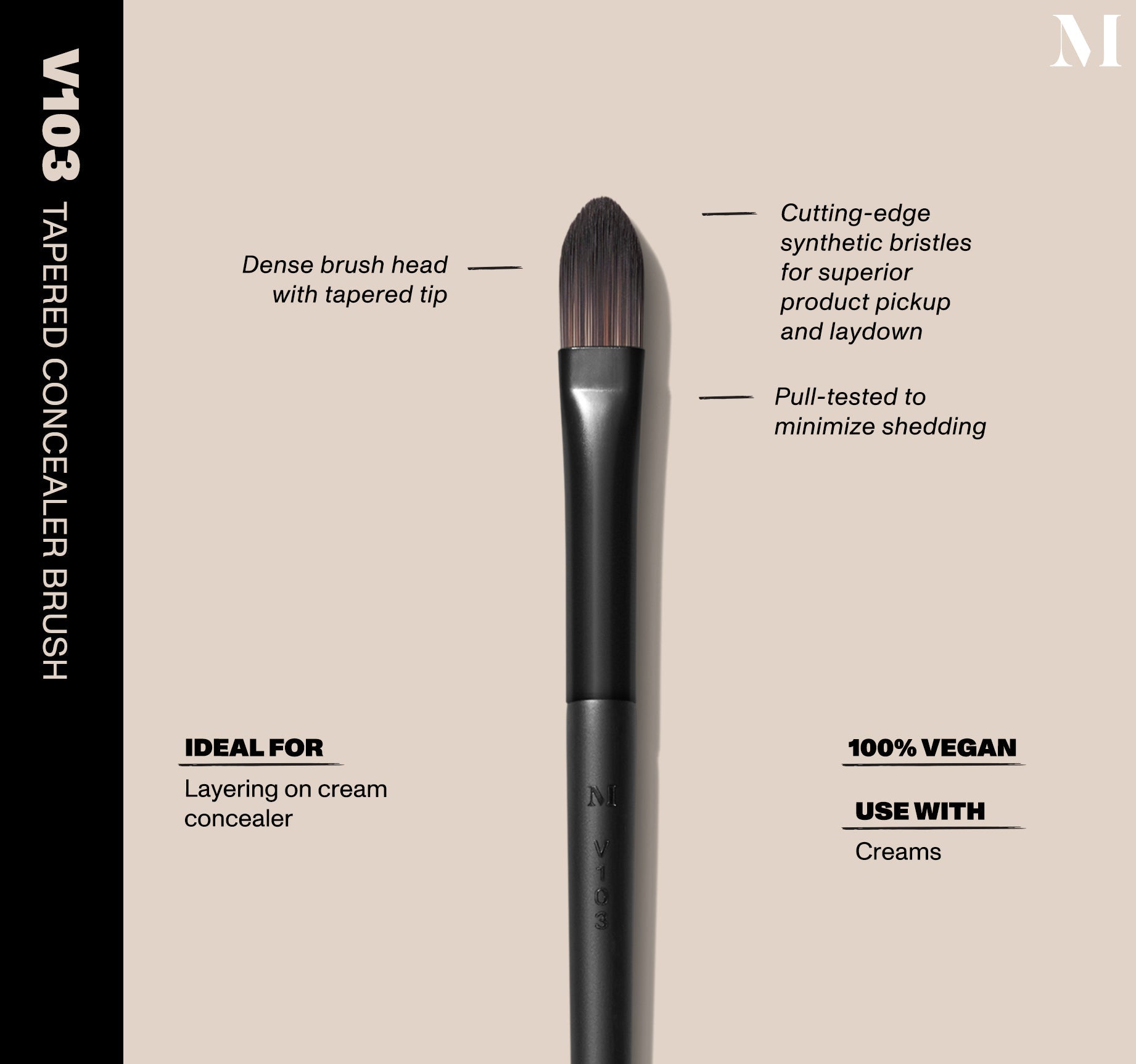 V103 Tapered Concealer Brush - Image 2