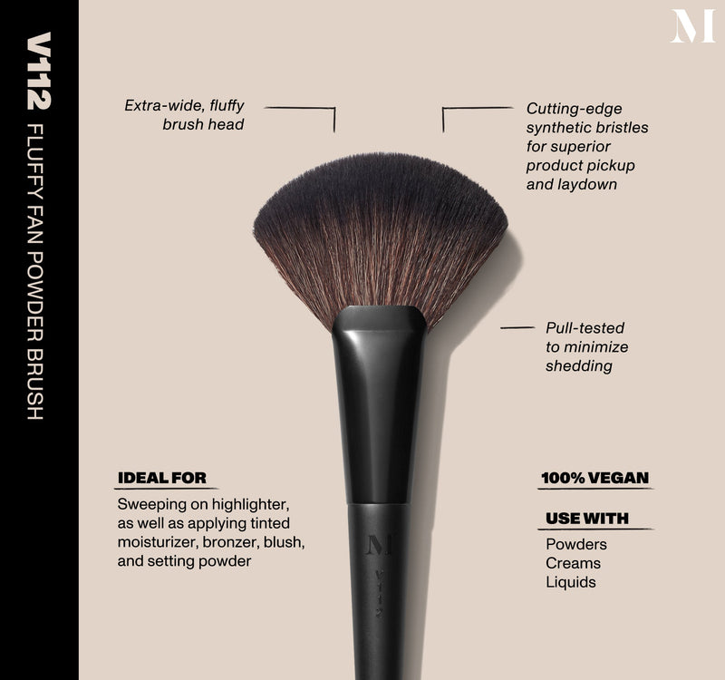 V112 Fluffy Fan Powder Brush - Image 2 out of 2